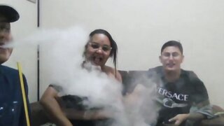 Guy takes his girlfriends boob out on ome.tv