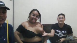 Guy takes his girlfriends boob out on ome.tv