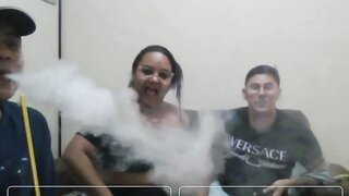 Guy takes his girlfriends boob out on ome.tv