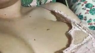 Laggy ome.tv slut takes her boob out for me