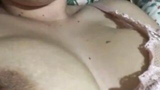 Laggy ome.tv slut takes her boob out for me