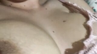 Laggy ome.tv slut takes her boob out for me
