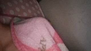 Shy Indonesian quickly shows her nipple