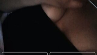 Brazilian takes her boob out and plays with nipple on ome.tv