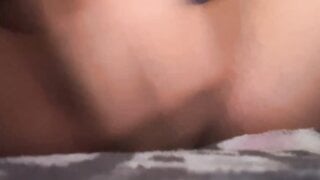 Filipina masturbates and flashes tits