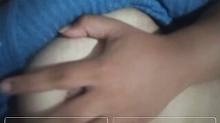 Indonesian BBW shows and spits on her nipples on ome.tv