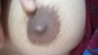 Indonesian BBW takes her tits out