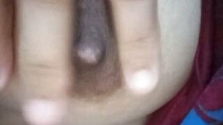 Indonesian BBW takes her tits out