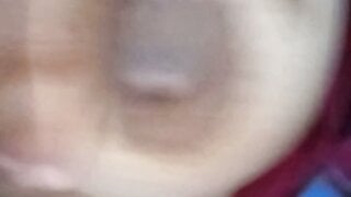 Indonesian BBW takes her tits out