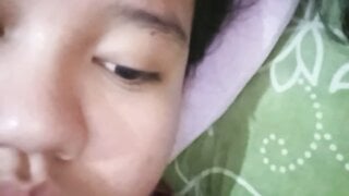 Indonesian BBW takes her tits out