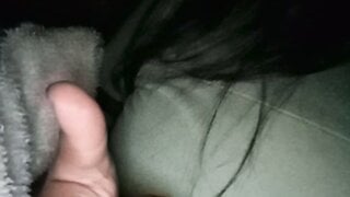 Indonesian takes her boob out