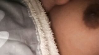 Indonesian takes her boob out