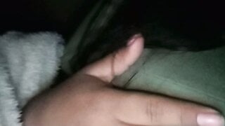 Indonesian takes her boob out