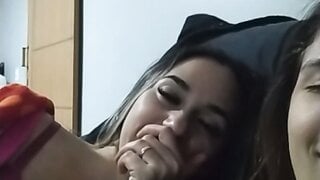 Married MILF flashes me in front of her friend on ome.tv
