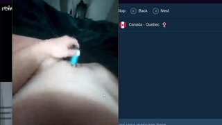 Tight teen with dildo