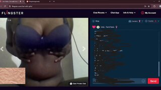 Dusky Indian married woman playing on flingster