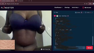Dusky Indian married woman playing on flingster