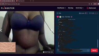 Dusky Indian married woman playing on flingster