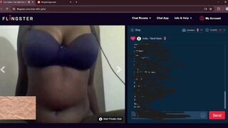 Dusky Indian married woman playing on flingster
