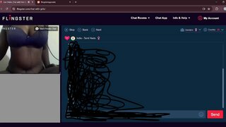 Dusky Indian married woman playing on flingster