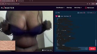 Dusky Indian married woman playing on flingster