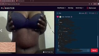 Dusky Indian married woman playing on flingster