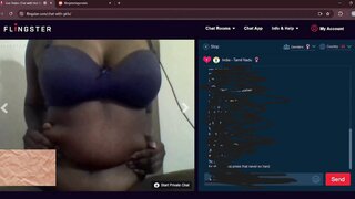 Dusky Indian married woman playing on flingster