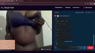 Dusky Indian married woman playing on flingster