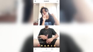 I showed my big dick to the girl from ometv