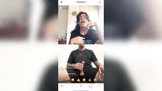 I showed my big dick to the girl from ometv