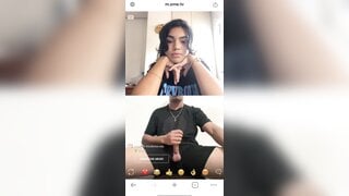 I showed my big dick to the girl from ometv