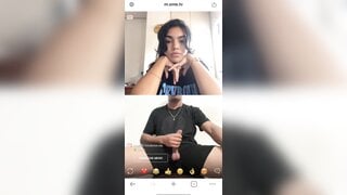 I showed my big dick to the girl from ometv