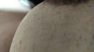 Indian with big boobs rubs pussy