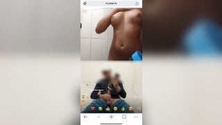 naughty girl from ometv shows off for me and gets cumshot
