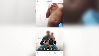 naughty girl from ometv shows off for me and gets cumshot