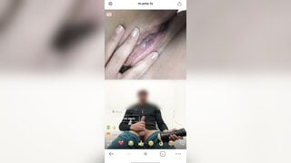 naughty girl from ometv shows off for me and gets cumshot