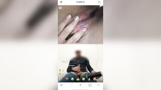 naughty girl from ometv shows off for me and gets cumshot
