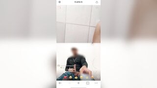 naughty girl from ometv shows off for me and gets cumshot
