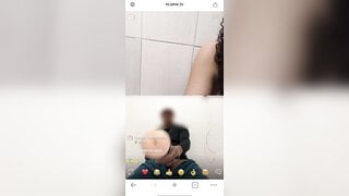 naughty girl from ometv shows off for me and gets cumshot
