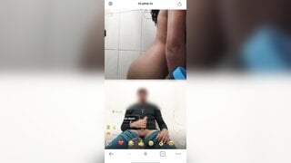 naughty girl from ometv shows off for me and gets cumshot
