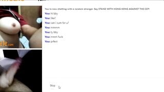 "Can i have that" omegle hottie want my big cock