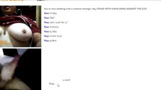 "Can i have that" omegle hottie want my big cock
