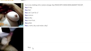 "Can i have that" omegle hottie want my big cock