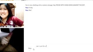 "Can i have that" omegle hottie want my big cock