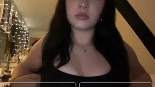 Hot OmeTV German girl takes her boobs out