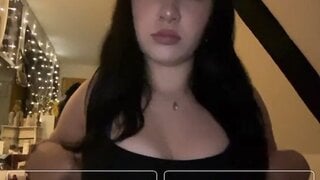 Hot OmeTV German girl takes her boobs out