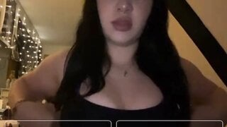 Hot OmeTV German girl takes her boobs out