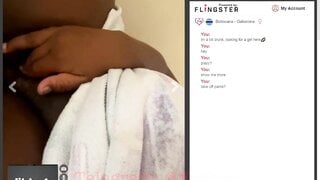 Ebony milf shows everything