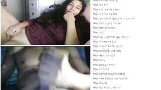 Omegle girl plays innocent but likes it rough