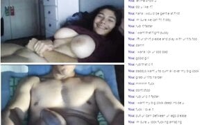 Omegle girl plays innocent but likes it rough